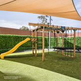 Lifespan Kids Orangutan Monkey Bars Jungle Gym Climbing Frame with 2.2m Slide (Pastel Pink)