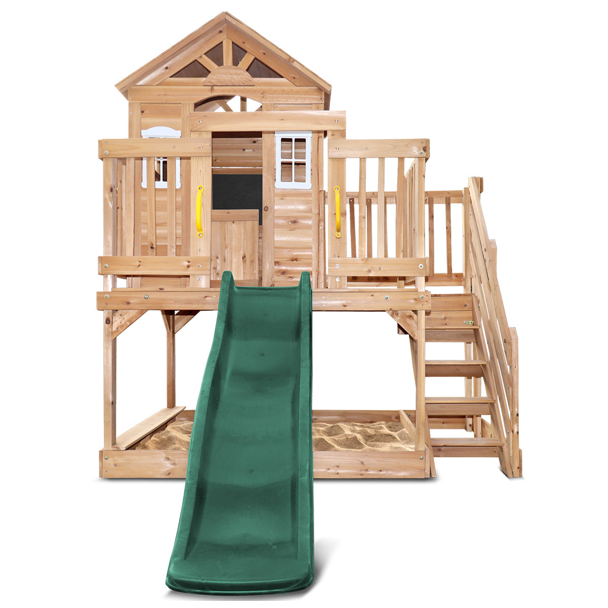 Lifespan Kids Silverton Cubby House with 1.8m Slide (Green)