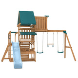 Lifespan Kids Walton Swing Set, Monkey Bars & Play Centre with 2.2m Slide (Pastel Blue)