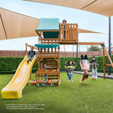 Lifespan Kids Walton Swing Set, Monkey Bars & Play Centre with 2.2m Slide (Pastel Pink)