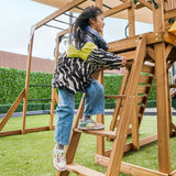 Lifespan Kids Walton Swing Set, Monkey Bars & Play Centre with 2.2m Slide (Pastel Pink)