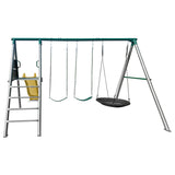 Lifespan Kids Europa Commercial Grade Steel Swing Set with Climb & 2.2m Slide (Yellow)