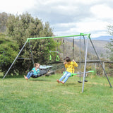 Lifespan Kids Lynx 4 Station Swing Set with Slippery Slide