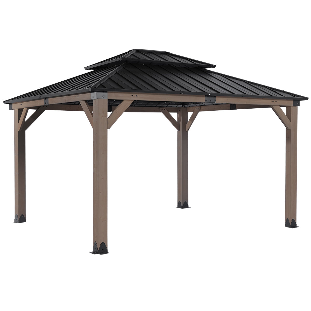 Yardtopia Maryborough 3.6m x 3m Timber & Steel Double Hip Roof Gazebo