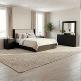 Bedroom Suite 4 Pcs In Black Colour with Dresser