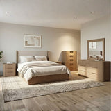 Bedroom Suite 5 Pcs In oak Colour with Dresser and Tallboy