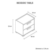 King 5 Pcs Bedroom Suite Fabric Combination of Black & Cement Colour