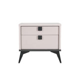 Queen 4 Pcs Bedroom Suite with Tallboy Fabric Upholstery MDF Combination of Champagne and Black Colour