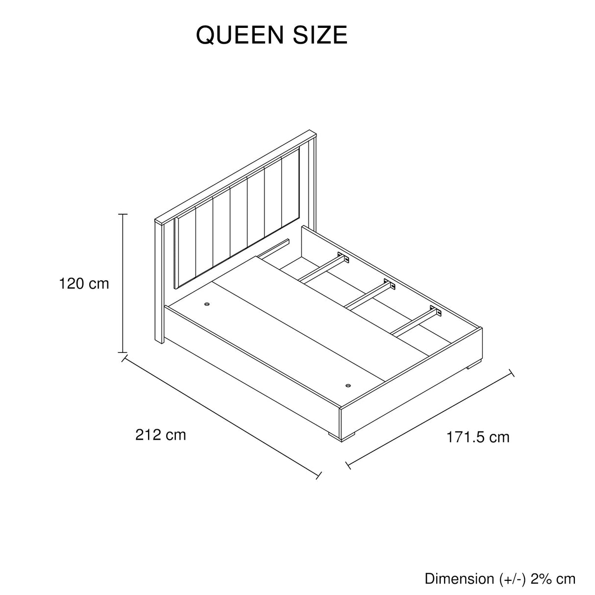 Queen 4 Pcs Bedroom Suite with Tallboy Fabric Upholstery MDF Combination of Champagne and Black Colour