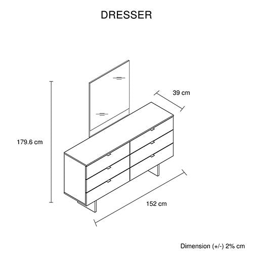 4 Pcs Queen Bedroom Suite with Dresser in Fabric LED Light