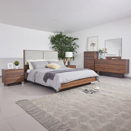 5 Pcs Queen Bedroom Suite in Fabric LED Light