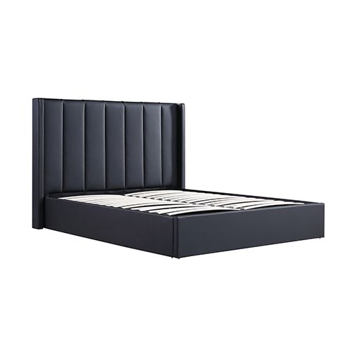 Gas Lift Bedroom Suite MDF Fabric in King Black