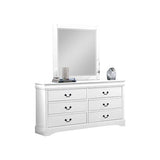 4 Pcs Bedroom Suite Solid MDF King White