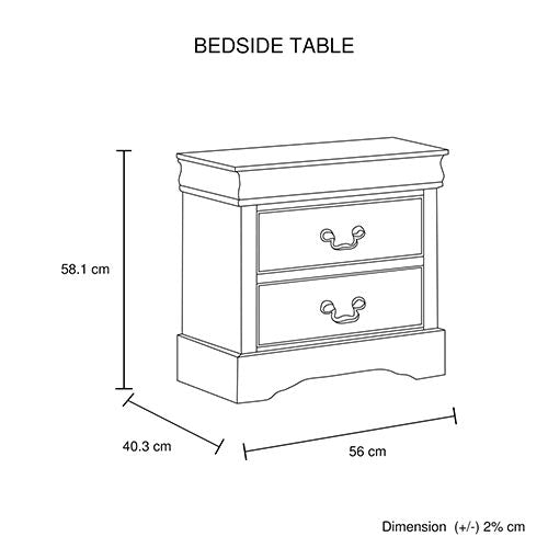 4 Pcs Bedroom Suite Solid MDF King White