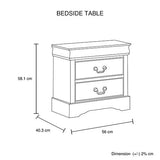 4 Pcs Bedroom Suite Solid MDF Queen White