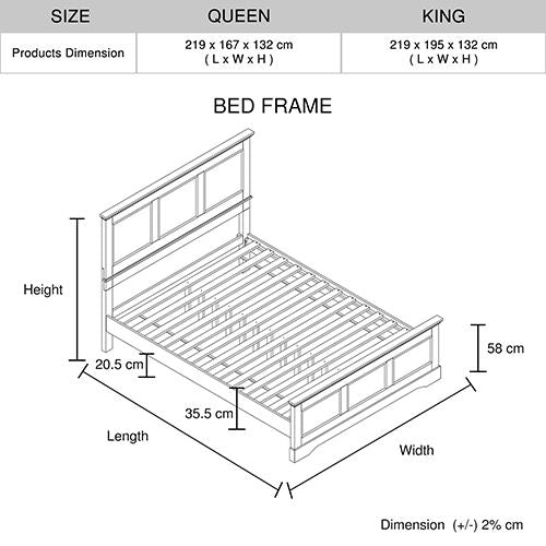 5 Pcs Bedroom Suite Solid MDF King White