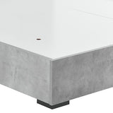 King Bed Frame Fabric Upholstery in Cement Colour