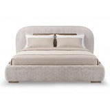 Queen Fabric Upholstered Bed with Metal Frame