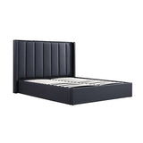 Gas Lift King Bed Frame MDF in Black