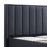 Gas Lift King Bed Frame MDF in Black