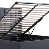 Gas Lift King Bed Frame MDF in Black