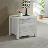 Cielo Bedside Table 2 drawers in White Ash