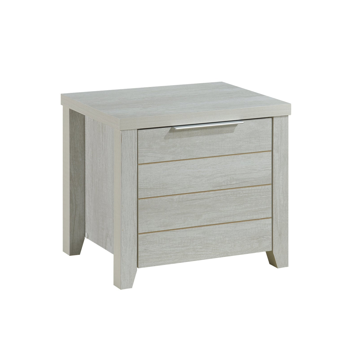 Cielo Bedside Table 2 drawers in White Ash
