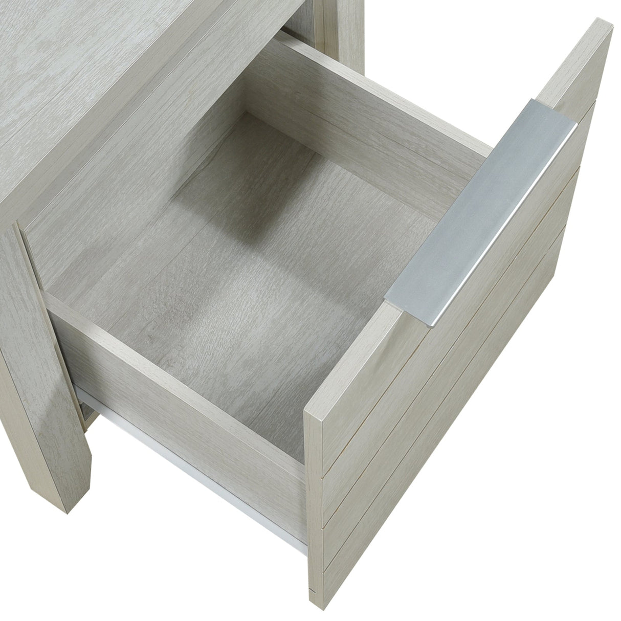 Cielo Bedside Table 2 drawers in White Ash