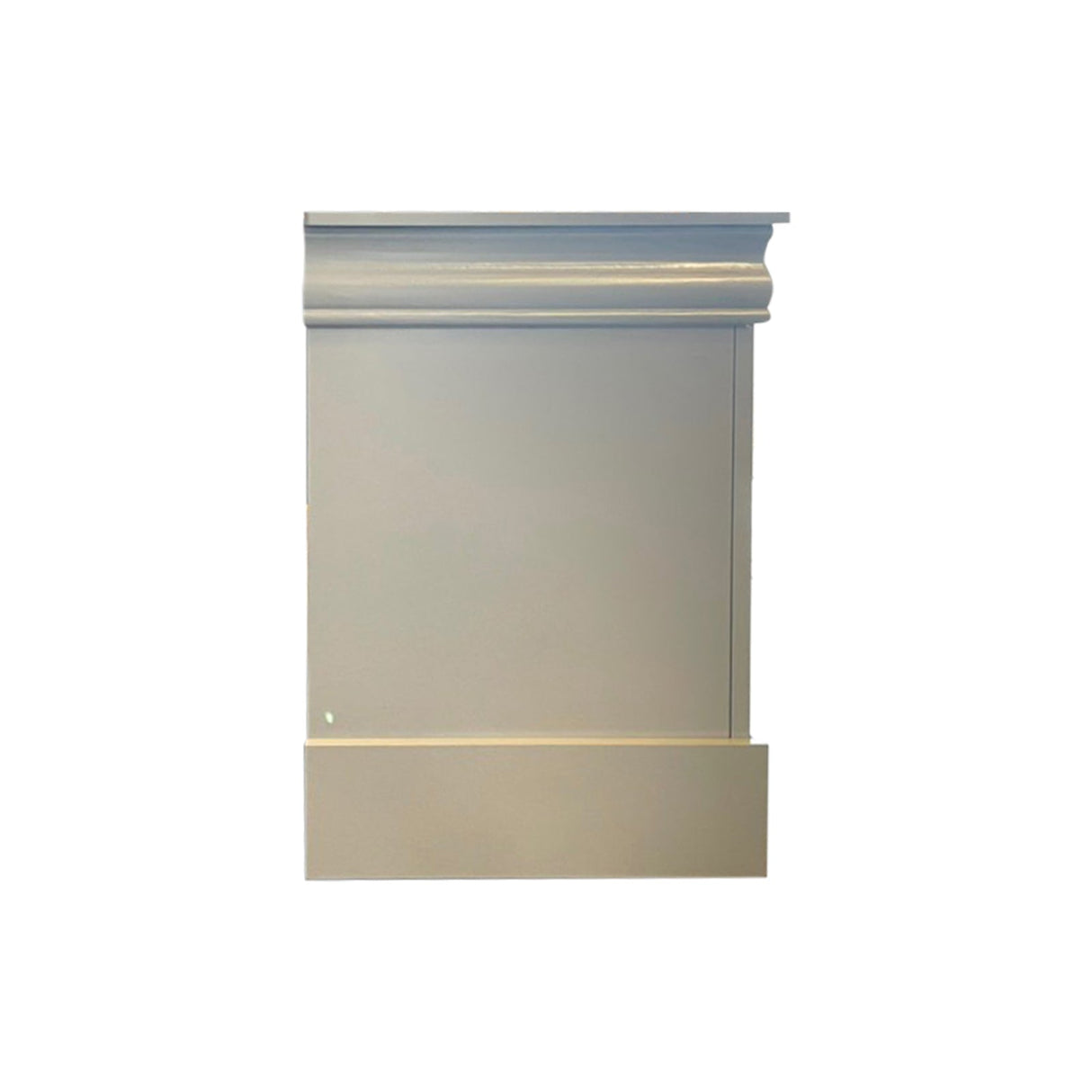 Bedside Table Grey Colour With 2 Drawers Solid Wood Metal Handles