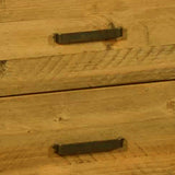 Bedside Table Solid Wood Storage Light Brown Colour