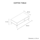 Coffee Table 2 Open Storage Cabinet MDF in Champagne Colour