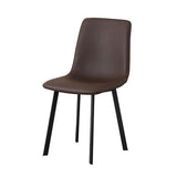 6X Dining Chair Leather Red Brown Colour