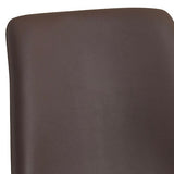 6X Dining Chair Leather Red Brown Colour