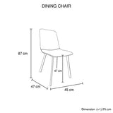6X Dining Chair Leather Red Brown Colour