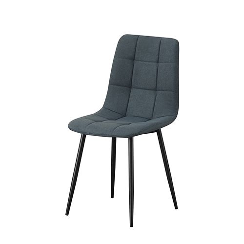 6X Dining Chair Fabric Upholstered Padded Dark Grey colour