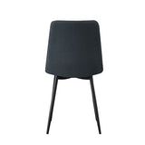 6X Dining Chair Fabric Upholstered Padded Dark Grey colour