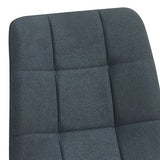 6X Dining Chair Fabric Upholstered Padded Dark Grey colour