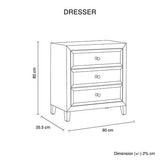 Dresser MDF Silver Mirror