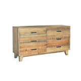 Dresser in Solid Acacia Mirror in Vintage Light Brown