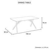 Dining Set Sintered Stone Table Faux Leather chairs