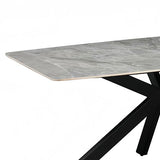 Dining Set Sintered Stone Table with PU Leather chairs