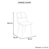 Dining Set Sintered Stone Table with PU Leather chairs