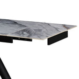 Sintered Stone Top Sturdy Feet Powder Coating Dining Table