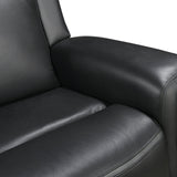 2 Seater Electric Leather/PVC Black Recliner