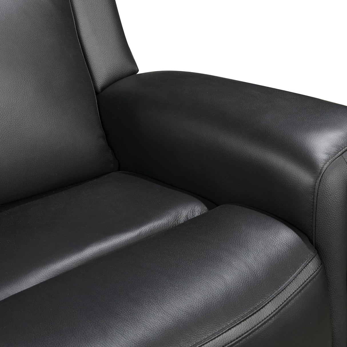 3 Seater Electric Leather/PVC Black Recliner
