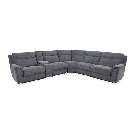 Large Sectional Corner Modular Lounge Suite in Fabric with Electric Recliner