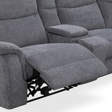 Large Sectional Corner Modular Lounge Suite in Fabric with Electric Recliner