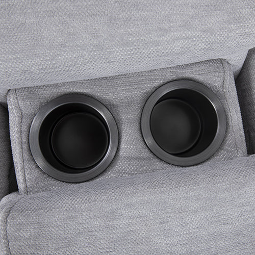 Large Sectional Corner Modular Lounge Suite in Fabric with Electric Recliner