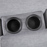 Large Sectional Corner Modular Lounge Suite in Fabric with Electric Recliner