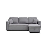 Multifunctional Sofa Bed Fabric Upholstery Chaise Section Comfy Cushions Armrests